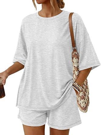 Visit the Trendy Queen Store Trendy Queen 2 Piece Summer Set Oversized Top & Loose Fit Shorts with Pockets
