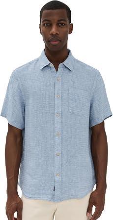 Visit the Faherty Store Faherty Men's Palma Basketweave Linen Shirt