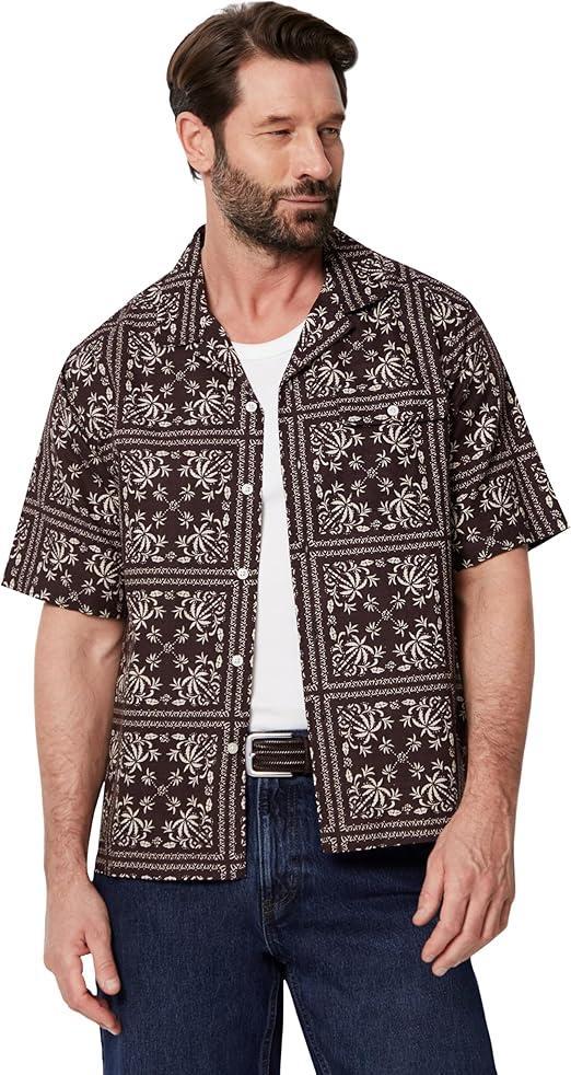 Visit the Amazon Essentials Store Amazon Essentials Men's Relaxed-Fit Short Sleeve Linen Blend Shirt