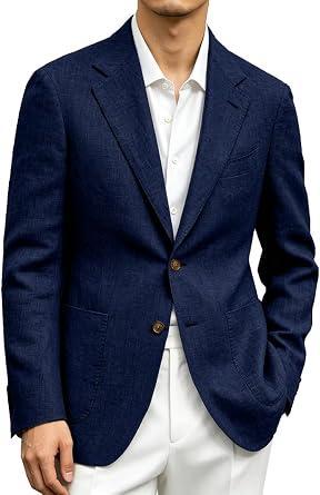 Visit the Tiefony Store Mens Lightweight Linen Sport Coat Casual Blazer 2 Buttons Suit Jacket